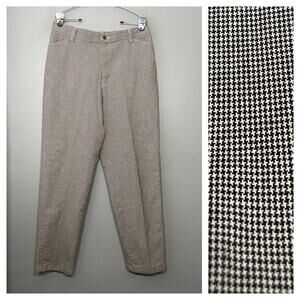 Riders Casuals Mom Pants Size 14 Houndstooth High Rise Trousers Twee Country